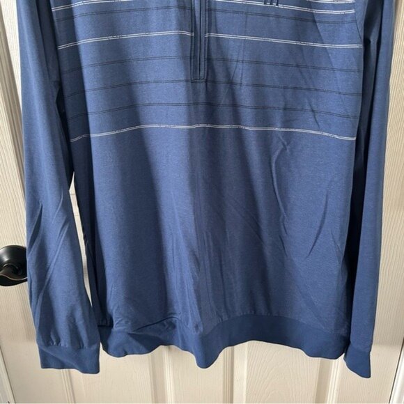 Travis Mathew Golf Blue Half Zip Pullover Athletic Sporty Zippered Pockets Sz Lg - Picture 3 of 16
